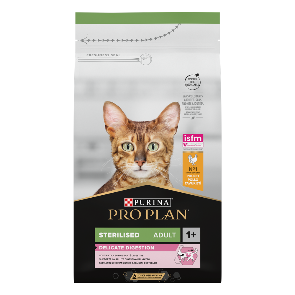 Purina Pro Plan Cat Sterilised Delicate Digestion Adult 1+ med Kyckling 1,5 kg