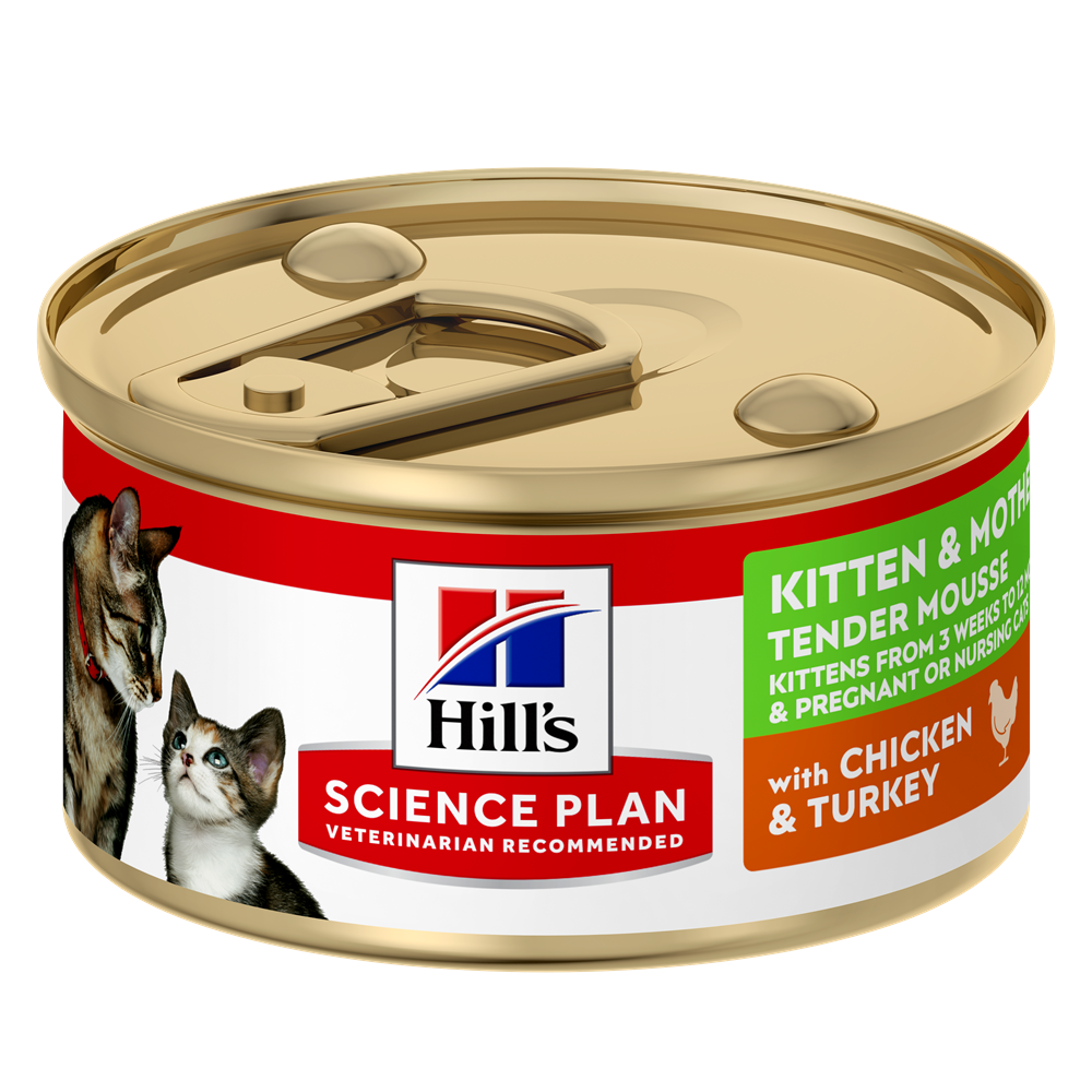 Hill's Science Plan Kitten & Mother Tender Mousse Chicken & Turkey 24x85 g