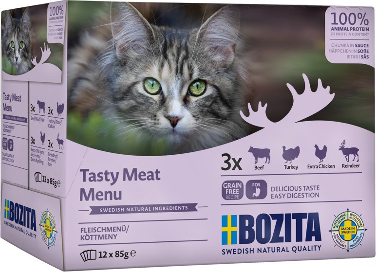 Bozita Feline Multibox Köttmeny Kött i sås 12x85 g