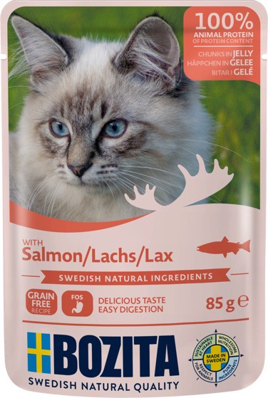 Bozita Feline Grain Free Lax i gelé 12x85 g