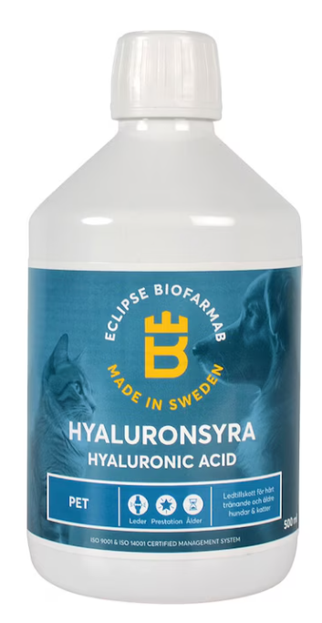 Kosttillskott Eclipse Biofarmab Hyaluronsyra till Hund & Katt 500 ml