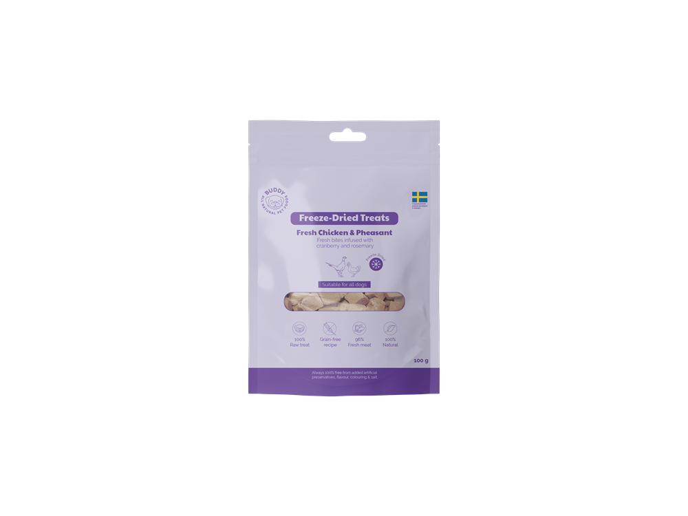 Buddy Freeze dried Treats Fresh Chicken & Phaesant 100 g