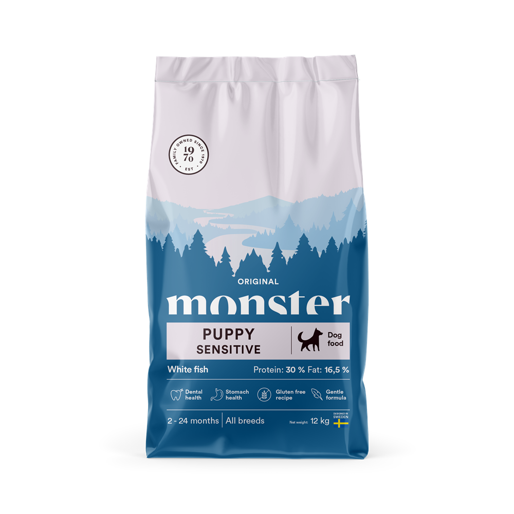 Monster Dog Original Puppy Sensitive White Fish 12 kg