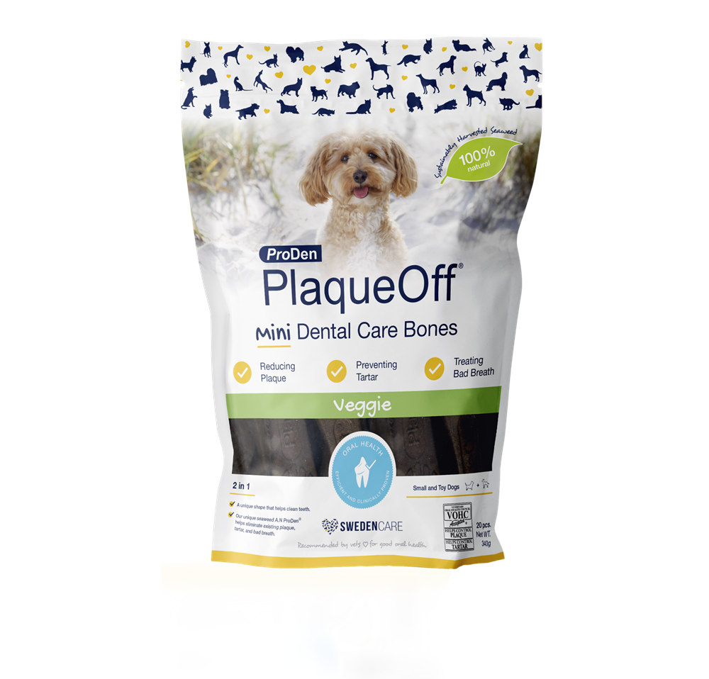 Swedencare PRODEN PlaqueOff Mini Dental Care Bones Vegetables 340 g