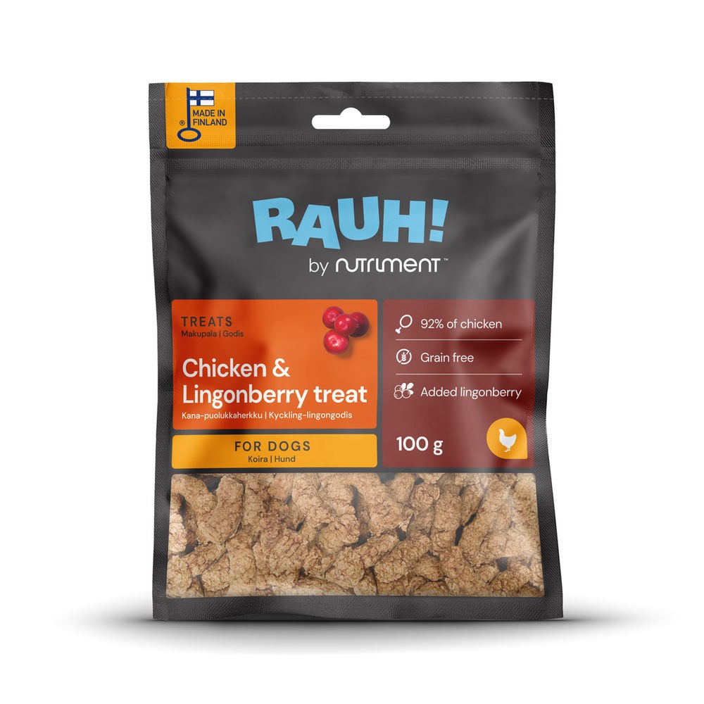 Hundgodis Rauh Chicken-Lingonberry Treat 100 g