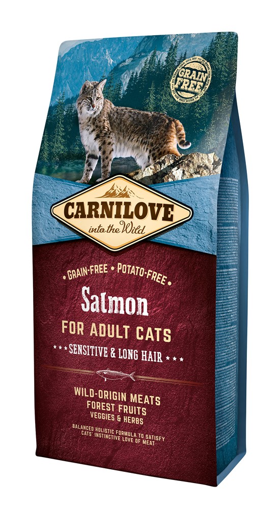 Carnilove Salmon Sensitive & Long Hair Adult Cat 6 kg