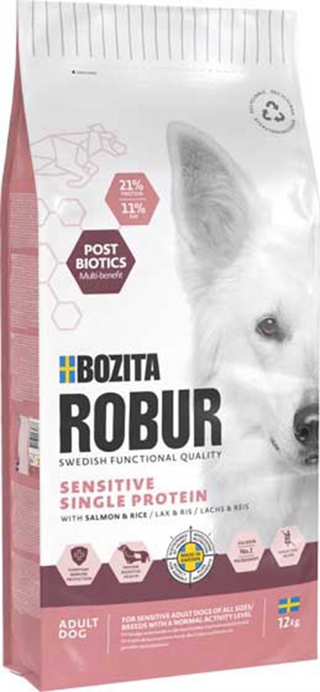 Bozita Robur Adult Sensitive Single Protein Salmon 12 kg