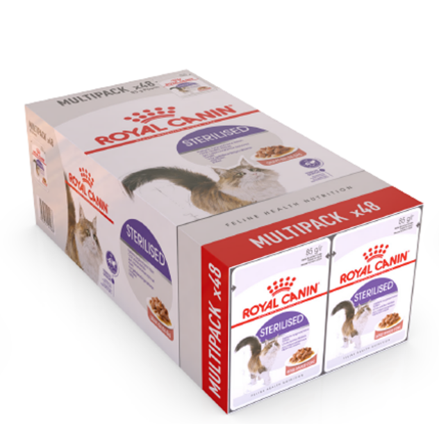 Royal Canin Megapack Sterilised Gravy Adult Våtfoder för katt 48x85 g | Katt - Foder - Friskfoder | DogStyle