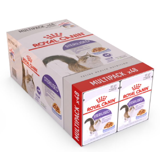 Royal Canin Megapack Sterilised Jelly Adult Våtfoder för katt 48x85 g | Katt - Foder - Friskfoder | DogStyle