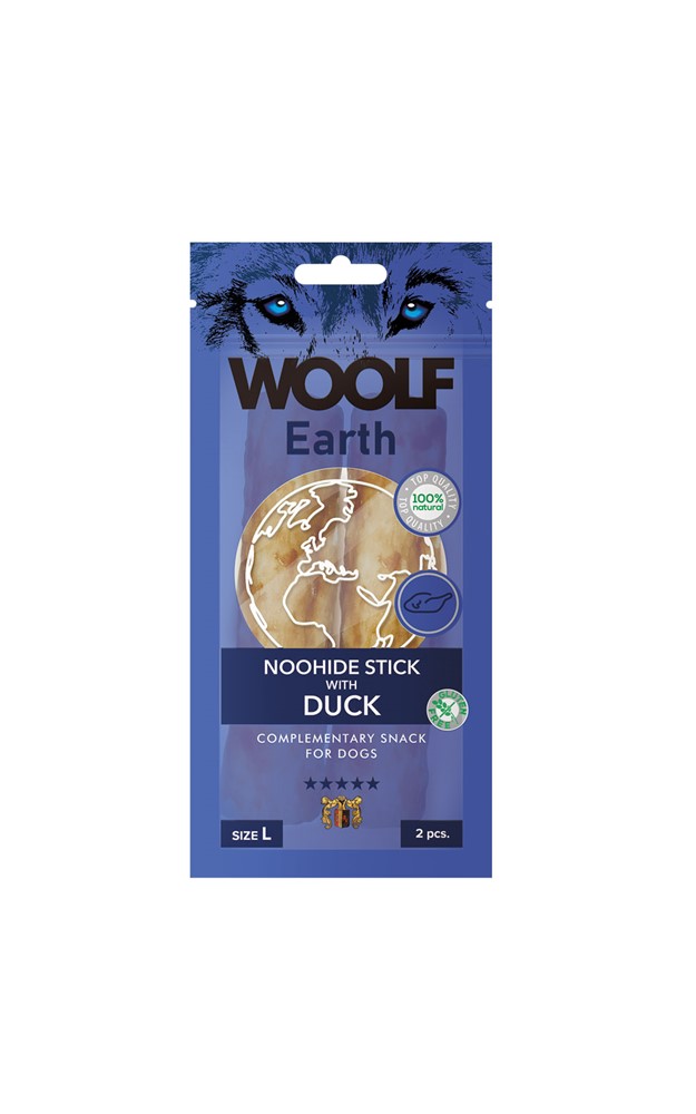 Hundgodis Woolf Earth Noohide Stick Duck L