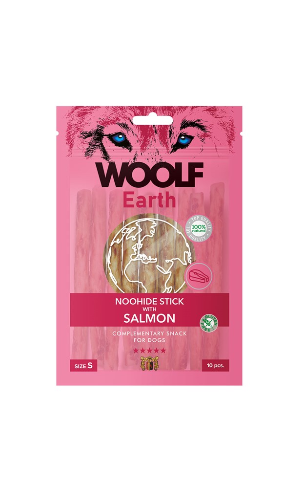 Hundgodis Woolf Earth Noohide Stick Salmon S