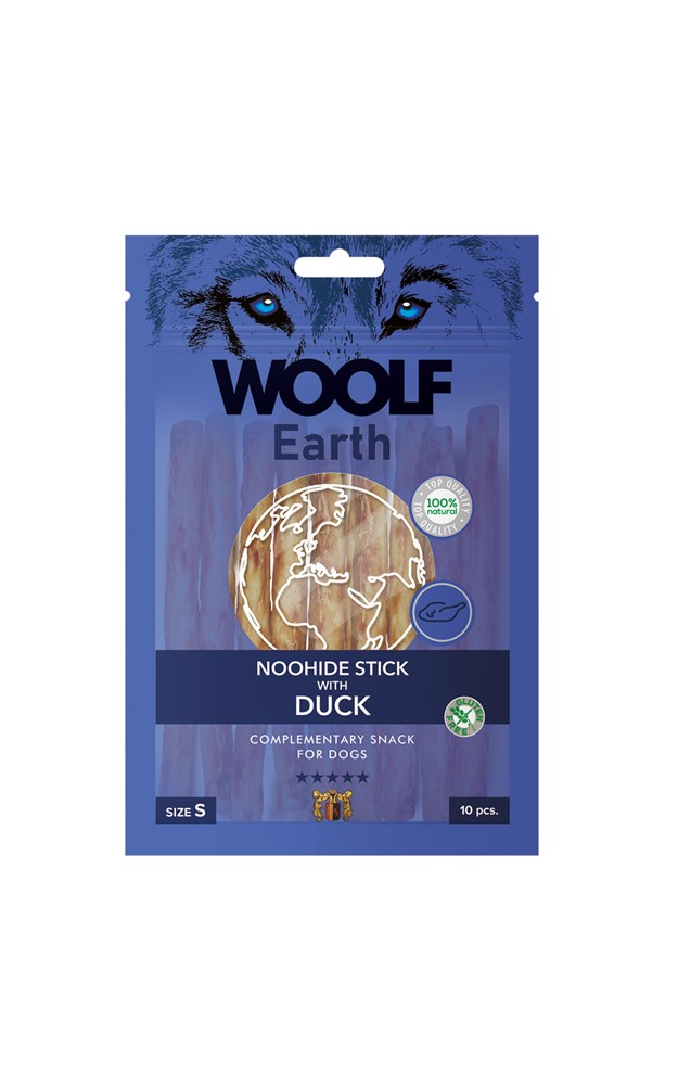 Hundgodis Woolf Earth Noohide Stick Duck S
