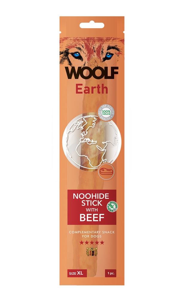Hundgodis Woolf Earth Noohide Stick Beef XL