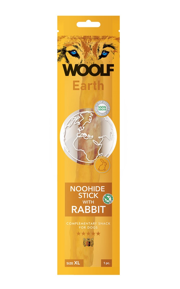 Hundgodis Woolf Earth Noohide Stick Rabbit XL