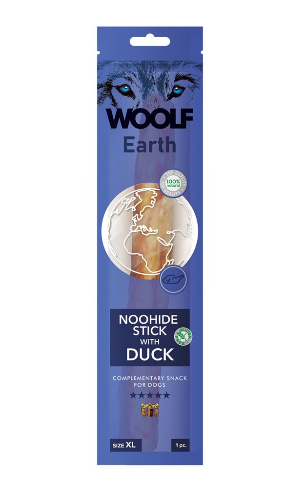 Hundgodis Woolf Earth Noohide Stick Duck XL