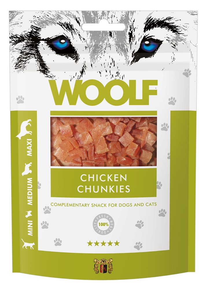 Hundgodis Woolf Chicken Chunkies 100 g