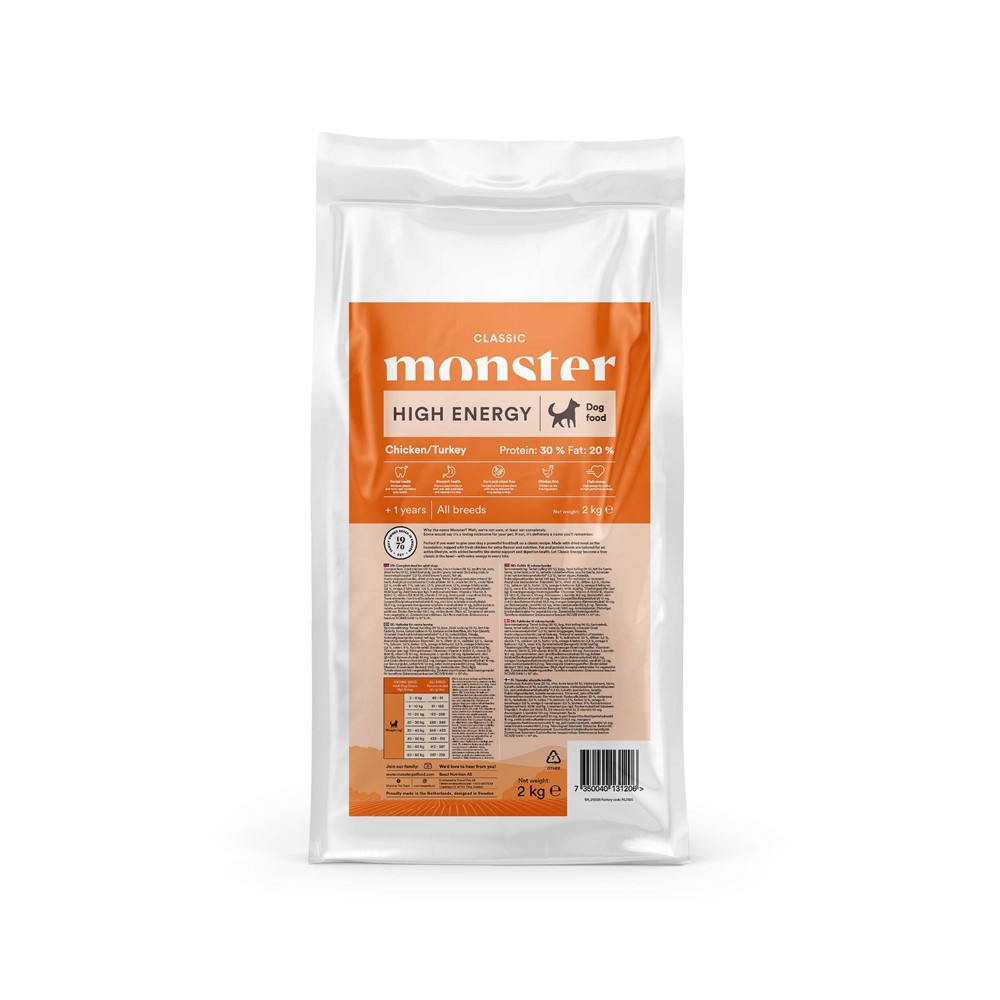 Monster dog Classic High Energy Chicken & Turkey 2 kg | Hund - Foder - Torrfoder | DogStyle