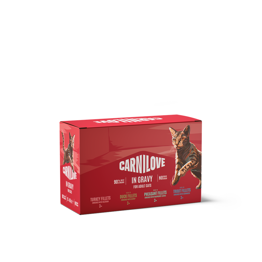 Carnilove Cat i portionspåse 12 x 85 g - Mixpack i sås (4 sorter)