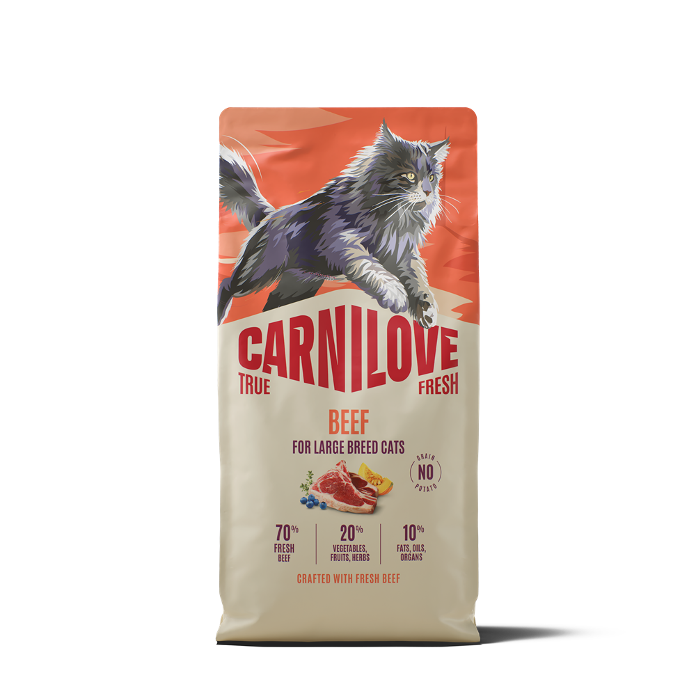 Carnilove True Fresh Cat Adult Large Breed Beef torrfoder för katt 6 kg