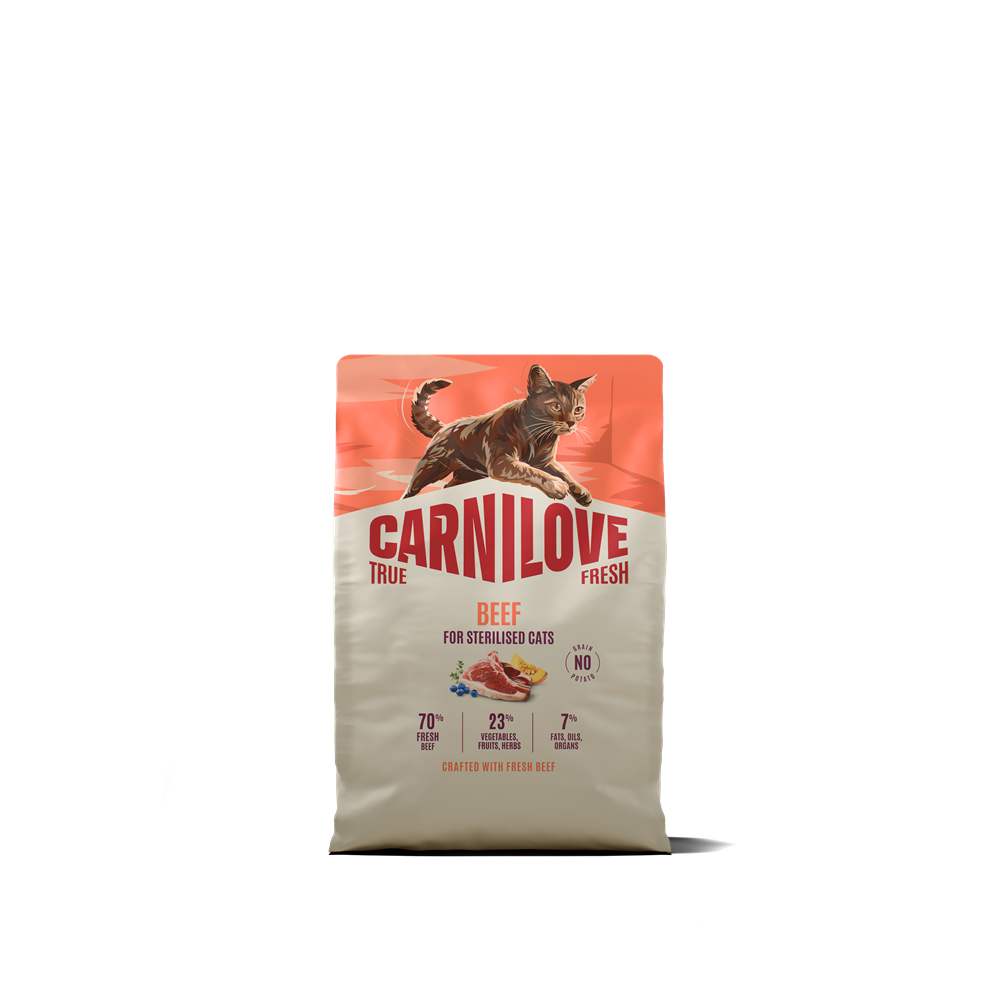 Carnilove True Fresh Cat Dry Beef for Sterilised Adult All Breeds - 2 kg