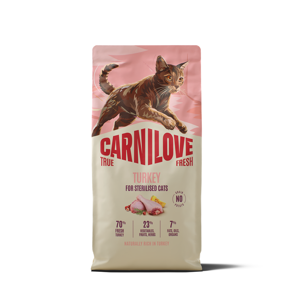 Carnilove True Fresh Cat Sterilised Adult All Breeds Turkey torrfoder för katt 6 kg