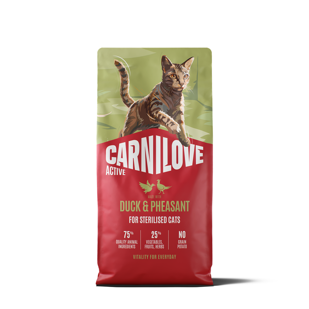 Carnilove Active Cat Sterilised Adult All Breeds Duck & Pheasant torrfoder för katt 6 kg