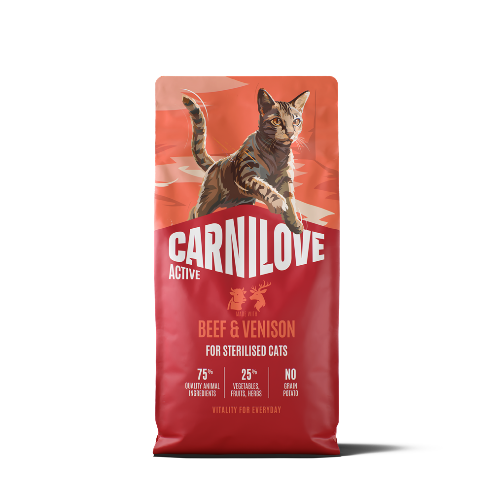 Carnilove Active Cat Sterilised Adult All Breeds Beef &amp; Venison torrfoder f&ouml;r katt 6 kg