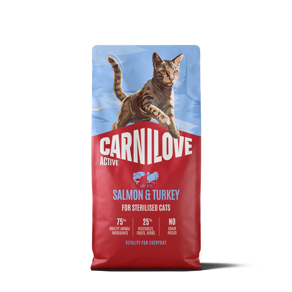 Carnilove Active Cat Sterilised Adult All Breeds Salmon & Turkey torrfoder f&ouml;r katt 6 kg