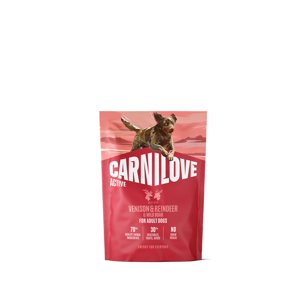 Carnilove Active Dog Adult All Breeds Venison, Reindeer & Wild Boar torrfoder för hund 1,5 kg