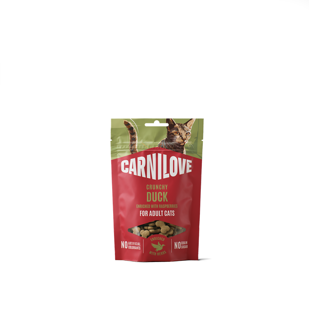 Carnilove Cat Crunchy Snack Duck &amp; Raspberries kattgodis 50 g