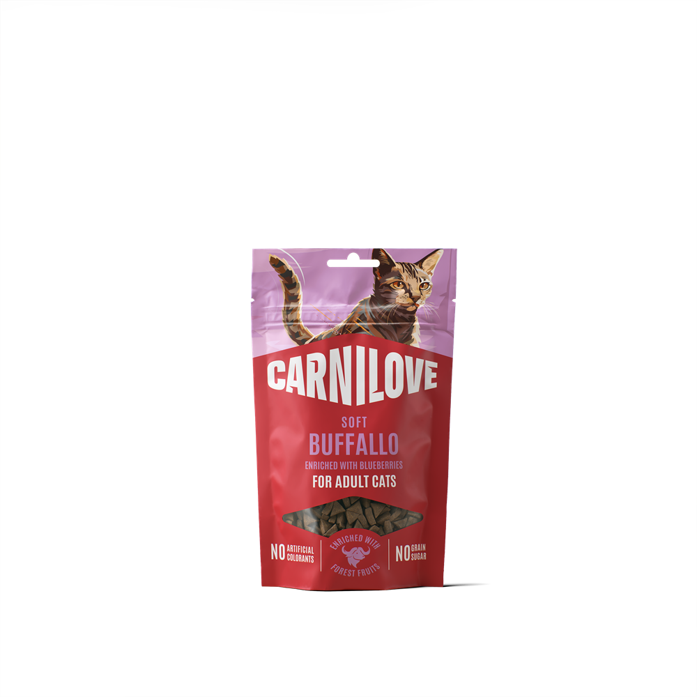 Carnilove Cat Soft Snack Buffel & Blueberries kattgodis 50 g