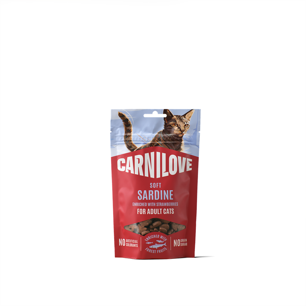 Carnilove Cat Soft Snack - 50 g sardiner med jordgubbar