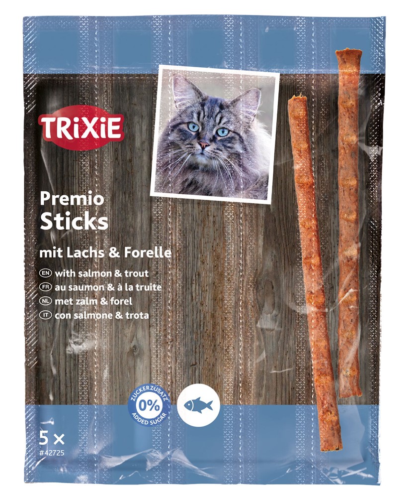 Tuggpinnar Premio Katt Stick Quintett Lax & Öring 5st