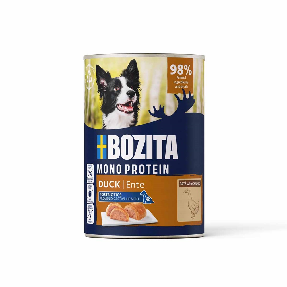 Bozita Dog Pate Duck V&aring;tfoder till hund 6x400g