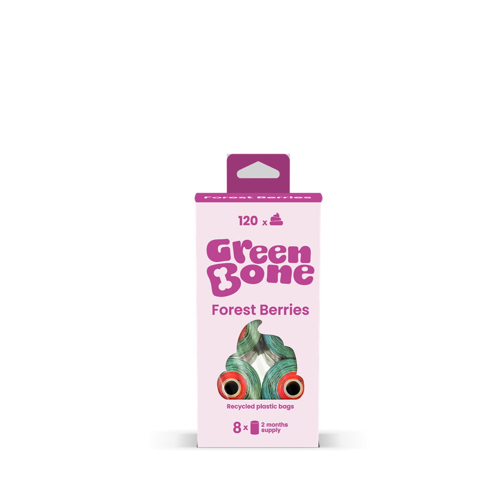 Green Bone Bajspåsar Forest berries 8-pack