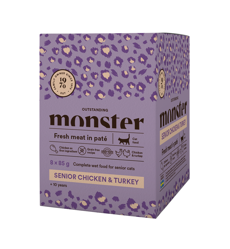 Monster Cat Senior Chicken & Turkey wet 8x85 g