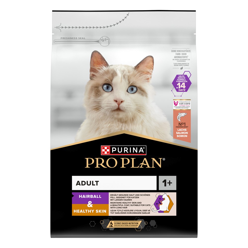 Purina Pro Plan Cat Hairball &amp; Healthy Skin Salmon 3 kg