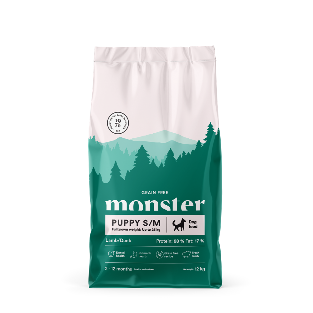 Monster Dog Grain Free Puppy All Breed Lamb/Duck 12 kg