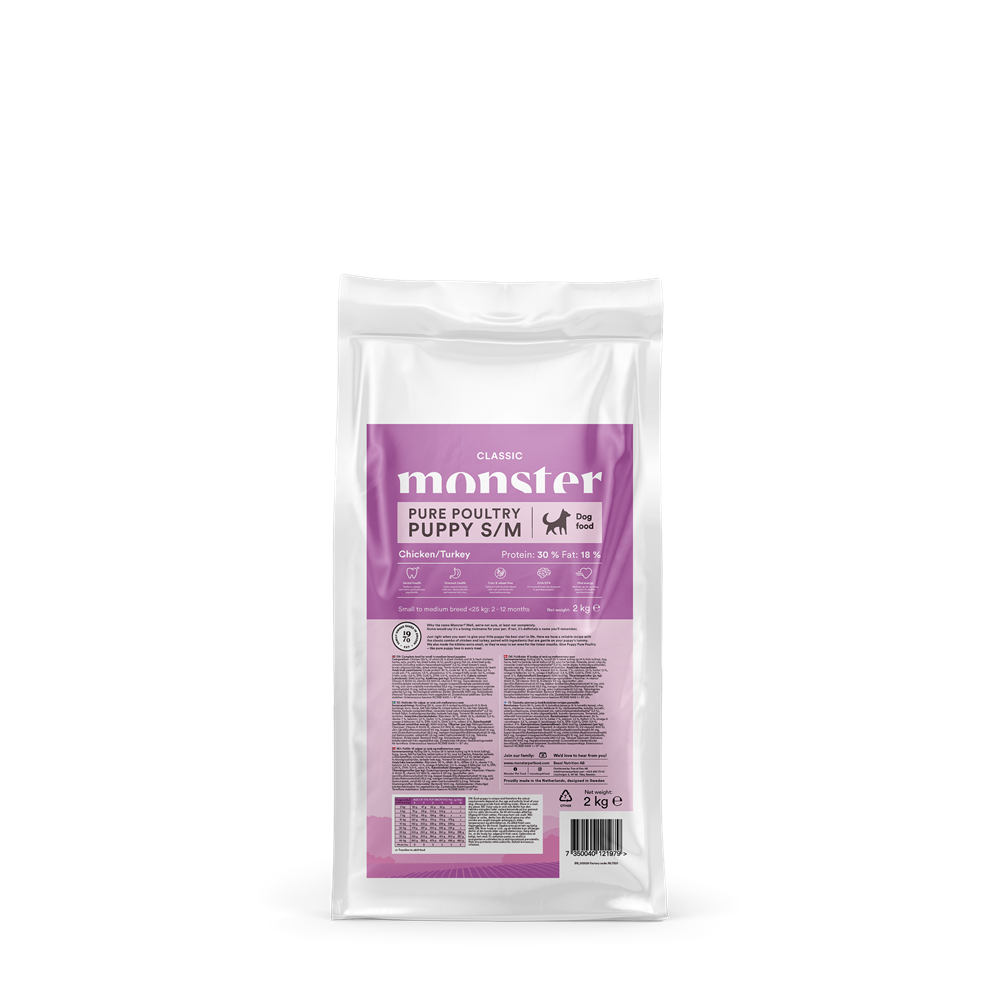 Monster Dog Classic Puppy Pure Poultry S/M 2 kg