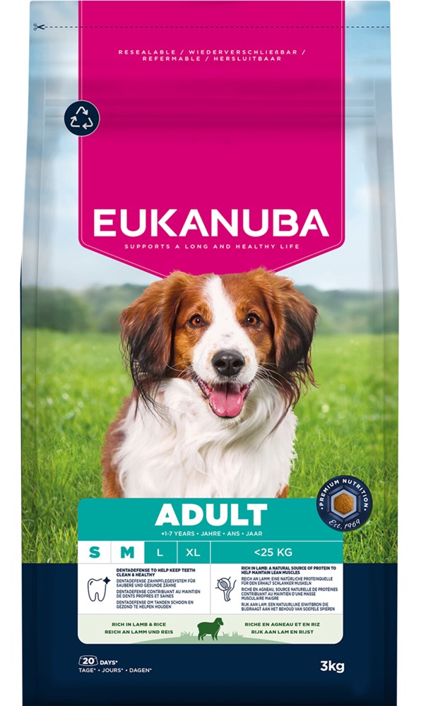 Eukanuba Dog Adult Small & medium Lamb & Rice 3 kg