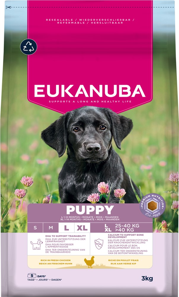 Dog Puppy Large Breed Kyckling 3 kg - Hund - Hundmat & hundfoder - Torrfoder för hund - Eukanuba - ZOO.se