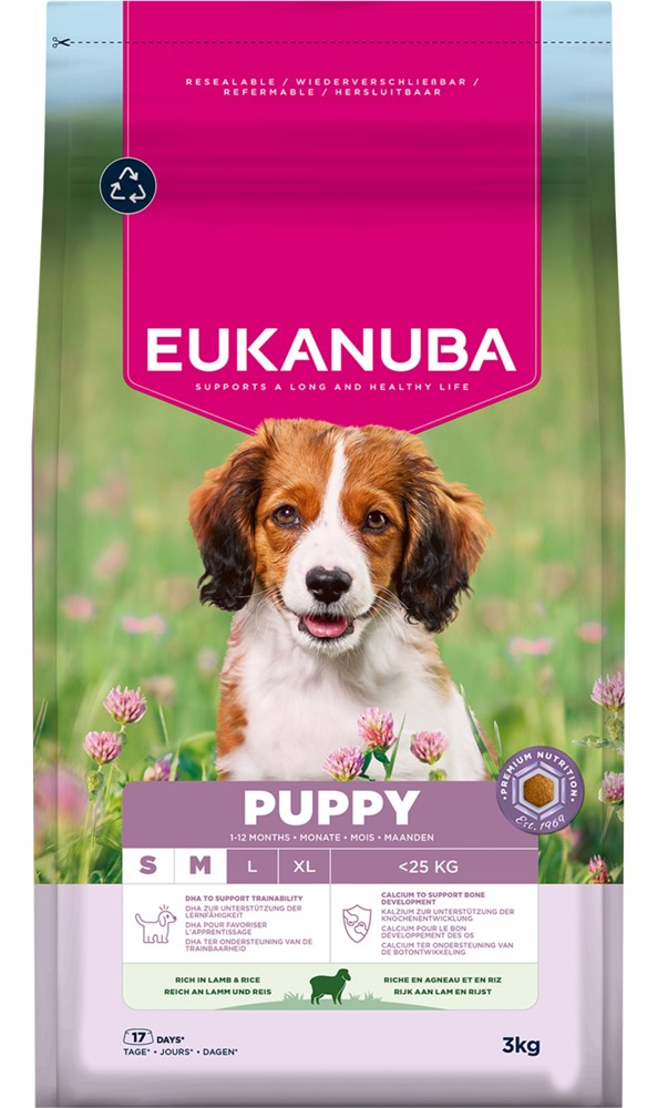 Eukanuba Dog Puppy Small & Medium Lamb & Rice 3 kg