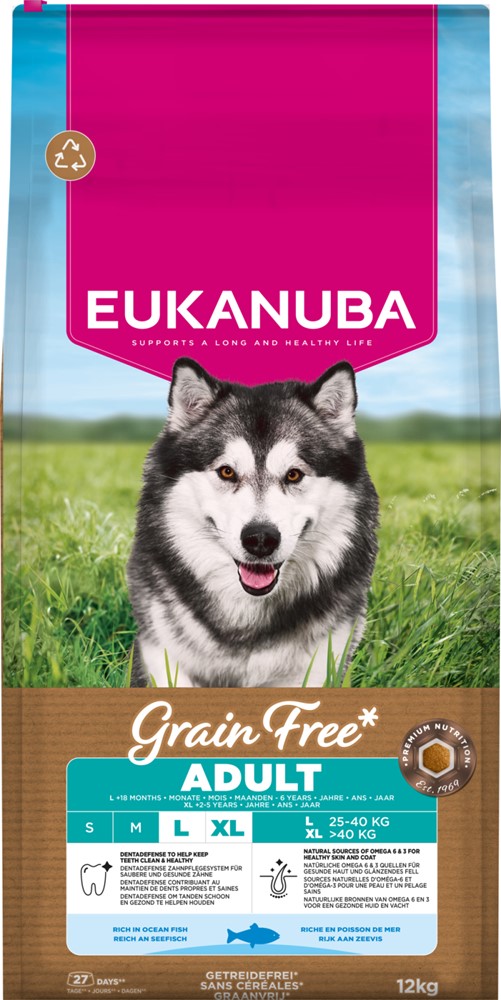 Eukanuba Dog Grain Free Adult Large Ocean Fish 12 kg