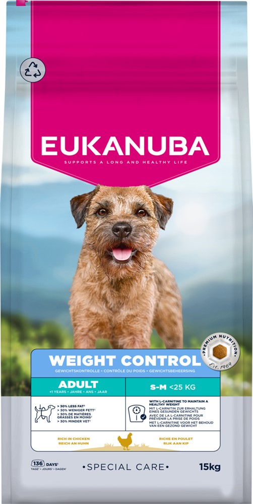 Eukanuba Dog Adult Small/Medium Weight Control 15 kg