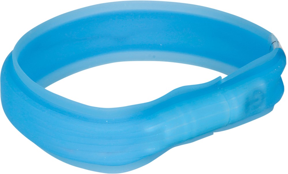 Trixie Flash Light Band USB Lysband Hund M&ndash;L 50 cm Bl&aring;