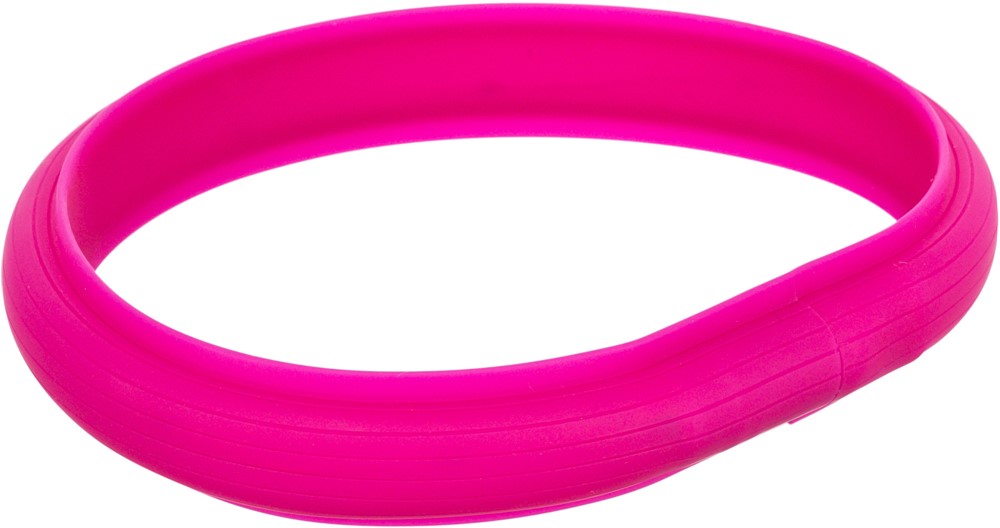 Trixie Flash Light Band USB Lysband Hund M–L 50 cm Rosa