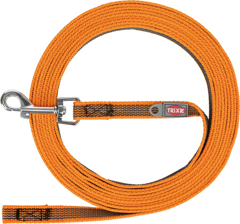 Trixie Spårlina Hund Gummerad 5 m x 15 mm Orange