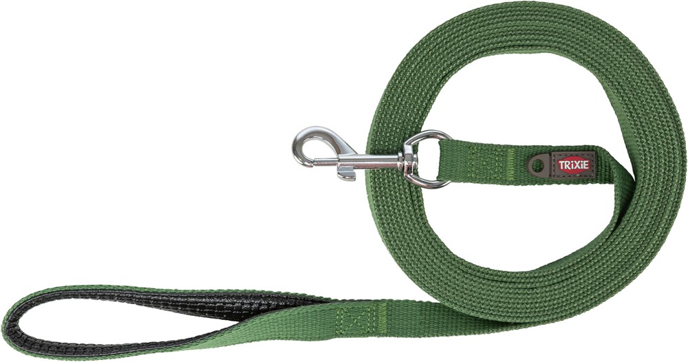 Trixie Spårlina Hund Bomull 5 m x 20 mm Olivgrön