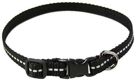 ALAC Valphalsband Reflex Svart Justerbart 10mm x 22-35cm