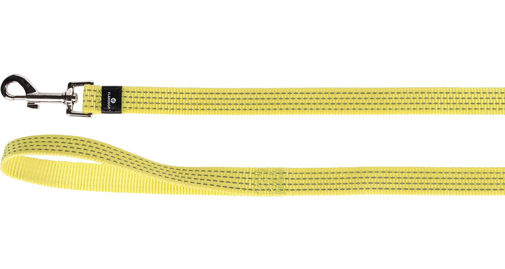 Flamingo Len Fluo Reflexkoppel Hund 1 m x 2,5 cm